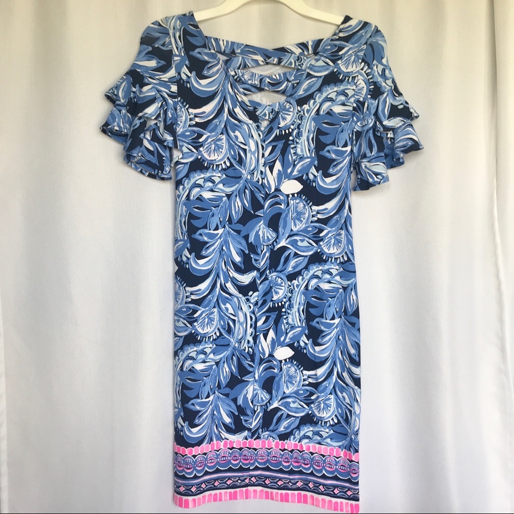 Lilly Pulitzer Dianna Dress in Navy, NWT, size XXS - Picture 3 of 9